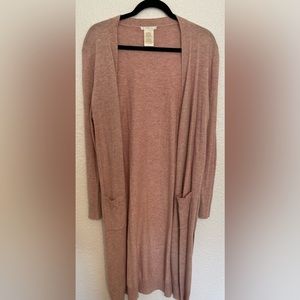 Like New Dusty Pink Duster Cardigan